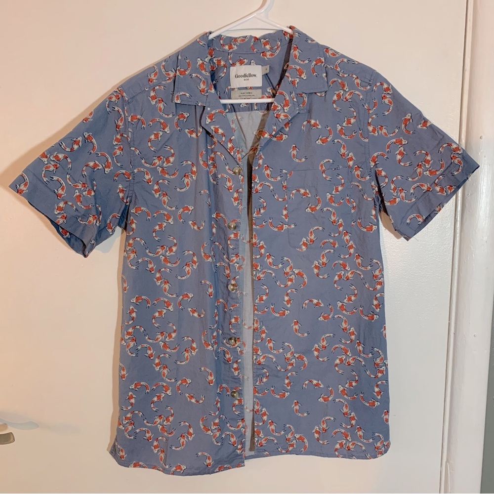 Koi Print Button-Up